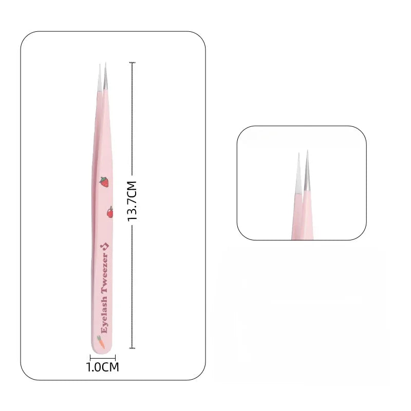 Stainless Steel Anti-Static Tweezer Superhard Tweezer Exquisite Eyelashes Tweezer Precision Makeup Tools for Eyelash Extension