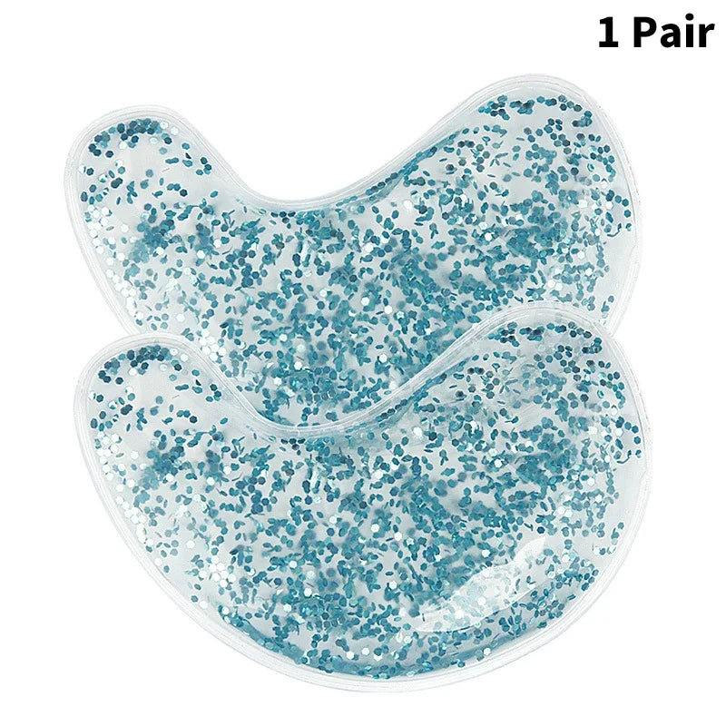 Parche de Gel para bolsa de ojos, paquete de hielo de Gel reutilizable, parches para ojos fríos y calientes, parches calefactores enfriadores de ojos de Gel reutilizables para aliviar la hinchazón