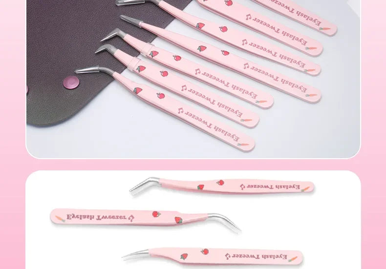 Stainless Steel Anti-Static Tweezer Superhard Tweezer Exquisite Eyelashes Tweezer Precision Makeup Tools for Eyelash Extension