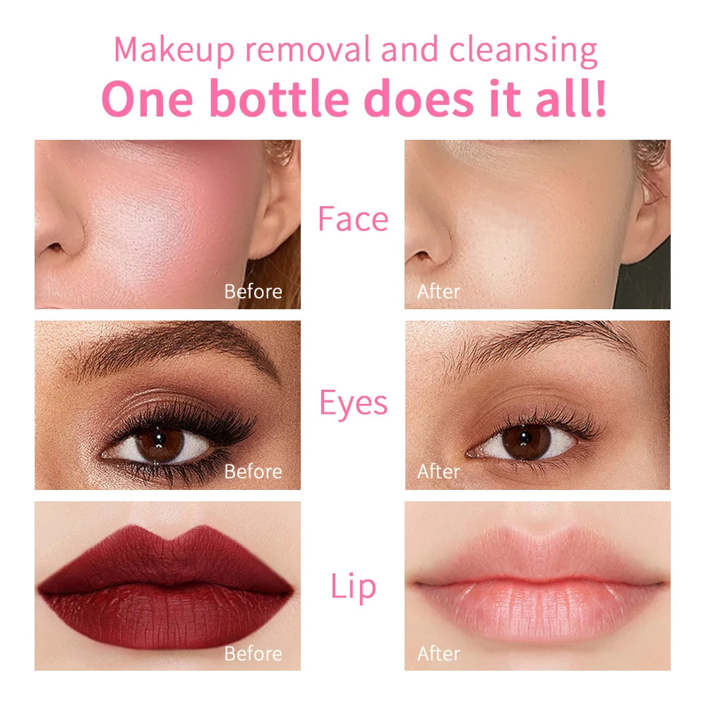 Limpiador micelar suave, removedor de maquillaje suave con agua, limpiador todo en 1, frotamiento, no estimulante, Cosméticos Coreanos