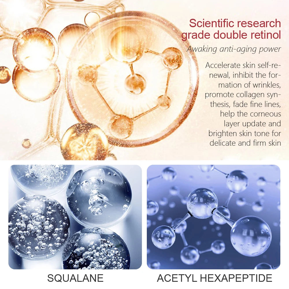 Crema Facial de Retinol + suero Facial + juego de suero para ojos eliminador de arrugas antienvejecimiento reafirmante hidratante blanqueamiento de la piel Kits de cuidado Facial