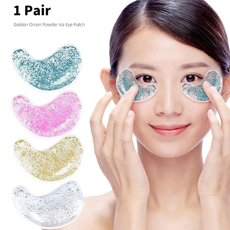 Parche de Gel para bolsa de ojos, paquete de hielo de Gel reutilizable, parches para ojos fríos y calientes, parches calefactores enfriadores de ojos de Gel reutilizables para aliviar la hinchazón