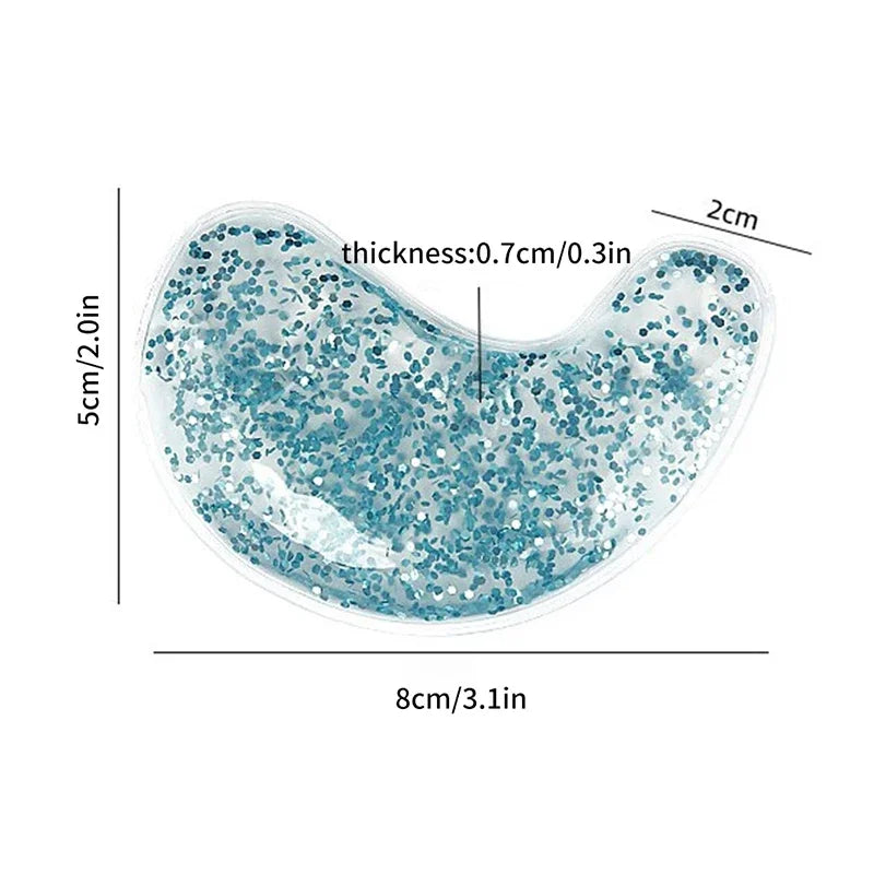 Parche de Gel para bolsa de ojos, paquete de hielo de Gel reutilizable, parches para ojos fríos y calientes, parches calefactores enfriadores de ojos de Gel reutilizables para aliviar la hinchazón