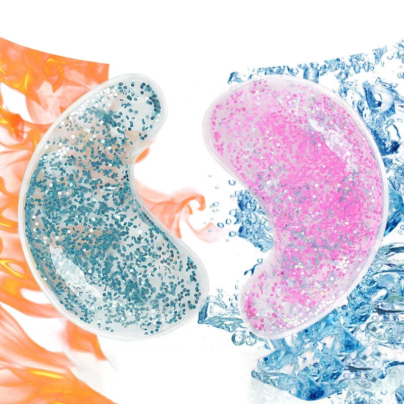 Parche de Gel para bolsa de ojos, paquete de hielo de Gel reutilizable, parches para ojos fríos y calientes, parches calefactores enfriadores de ojos de Gel reutilizables para aliviar la hinchazón