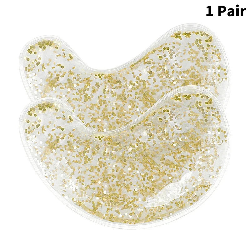 Parche de Gel para bolsa de ojos, paquete de hielo de Gel reutilizable, parches para ojos fríos y calientes, parches calefactores enfriadores de ojos de Gel reutilizables para aliviar la hinchazón