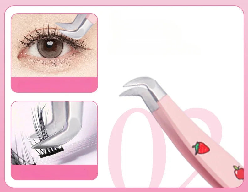 Stainless Steel Anti-Static Tweezer Superhard Tweezer Exquisite Eyelashes Tweezer Precision Makeup Tools for Eyelash Extension