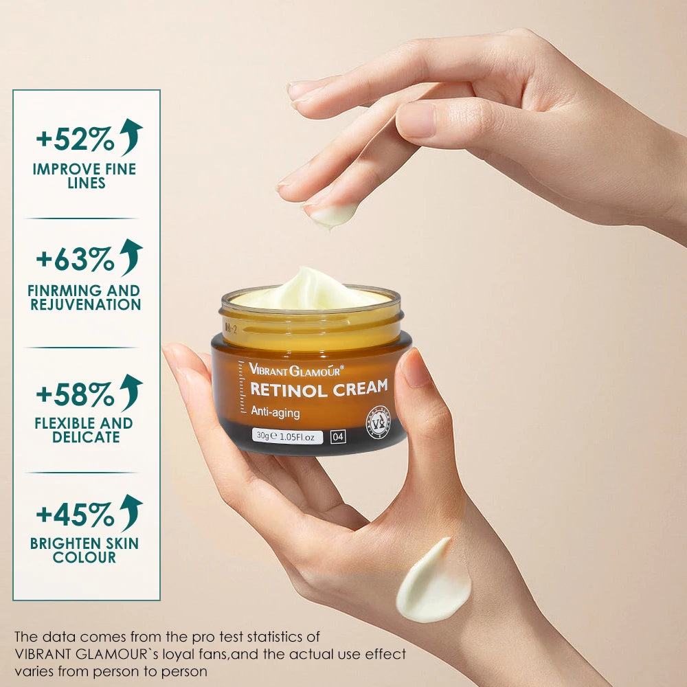 Crema Facial de Retinol + suero Facial + juego de suero para ojos eliminador de arrugas antienvejecimiento reafirmante hidratante blanqueamiento de la piel Kits de cuidado Facial