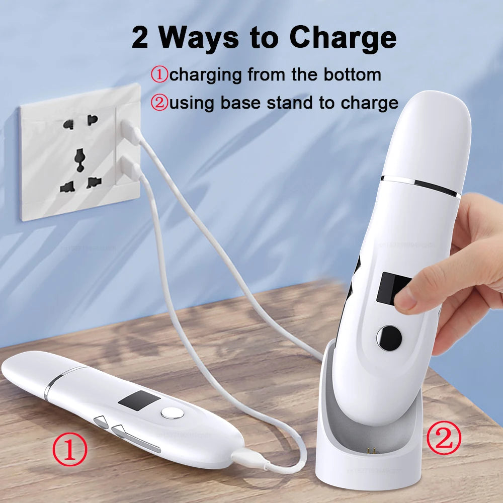 Espátula ultrasónica para el cuidado de la piel, eliminador de puntos negros y espinillas, depurador ultrasónico de la piel, espátula de limpieza Facial profunda para el cuidado de la cara