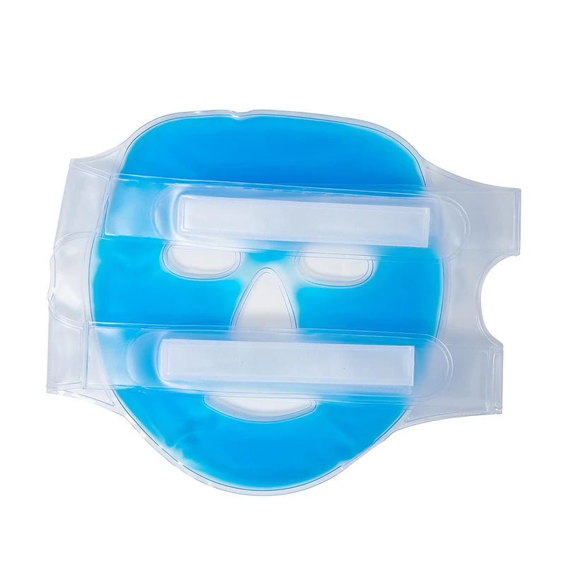 Mascarilla Facial de hielo de Gel de compresión caliente y fría, Reduce la hinchazón de los ojos, alivio de la fatiga, mascarilla de relajación para dormir, viaje terapéutico, 1 ud.