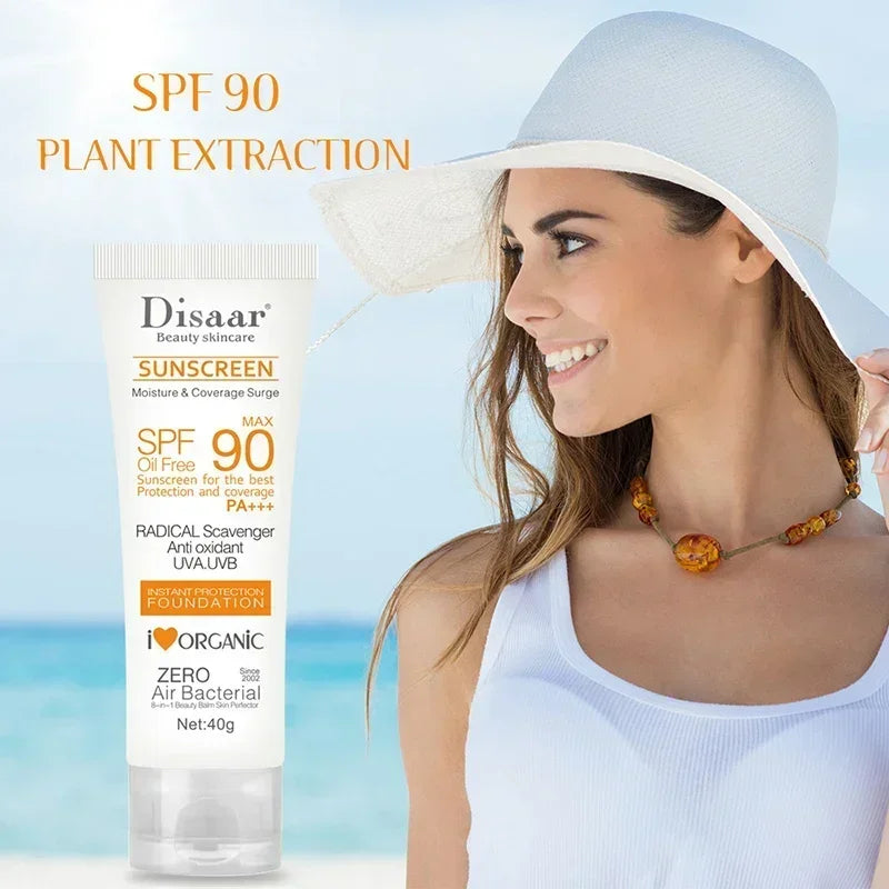Protector Solar para el cuerpo y la cara, crema Solar, bloqueador Solar, Control de aceite, Protector corporal, loción protectora antisolar, cuidado de la piel, SPF90