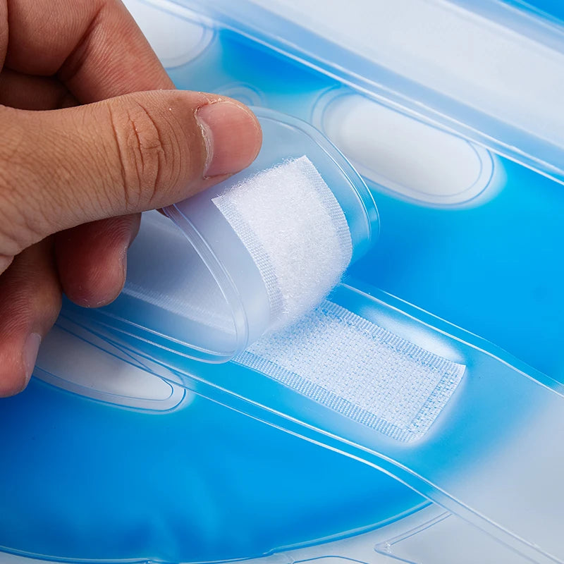 Mascarilla Facial de hielo de Gel de compresión caliente y fría, Reduce la hinchazón de los ojos, alivio de la fatiga, mascarilla de relajación para dormir, viaje terapéutico, 1 ud.