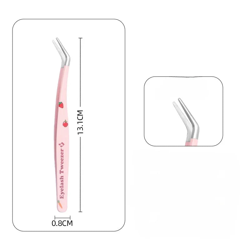 Stainless Steel Anti-Static Tweezer Superhard Tweezer Exquisite Eyelashes Tweezer Precision Makeup Tools for Eyelash Extension