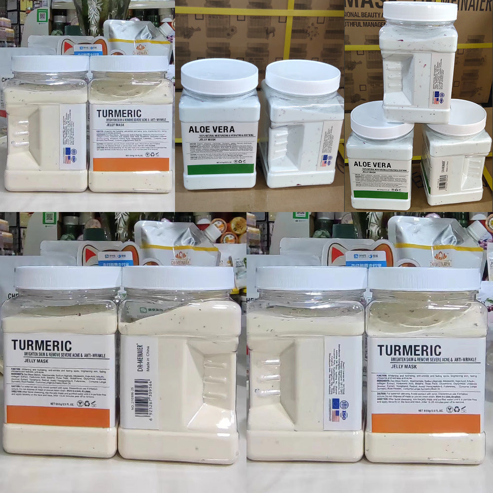 Mascarilla hidratante Facial de ácido hialurónico de manzanilla, 650g, en polvo con cepillo de silicona que aumenta la elasticidad de la piel, mascarilla de gelatina de rosas