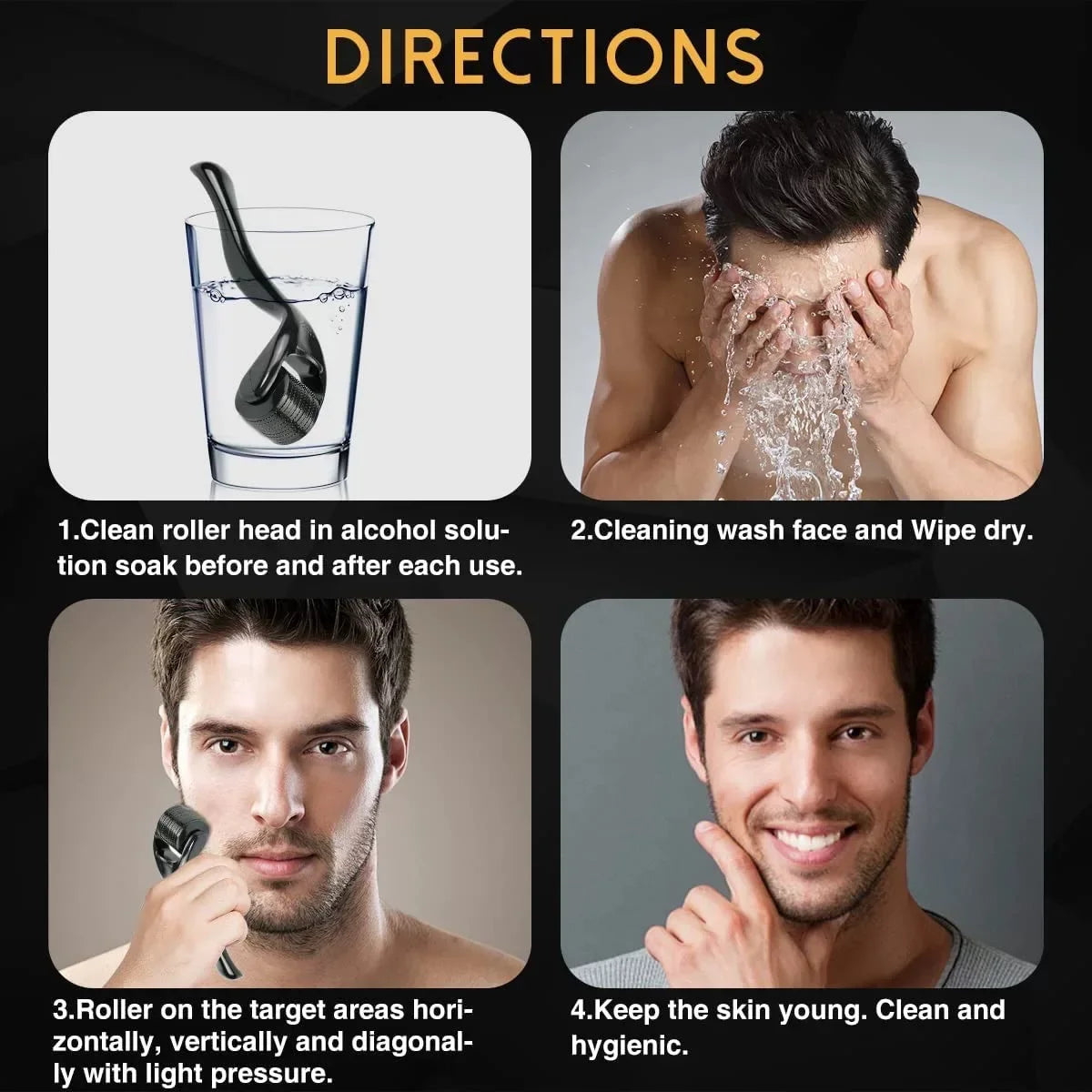 Rodillo Derma 540, aguja para el cuidado de la piel, Micro Dermaroller, rodillo Derma profesional para el crecimiento del cabello, rodillo de belleza Facial para el crecimiento de la barba