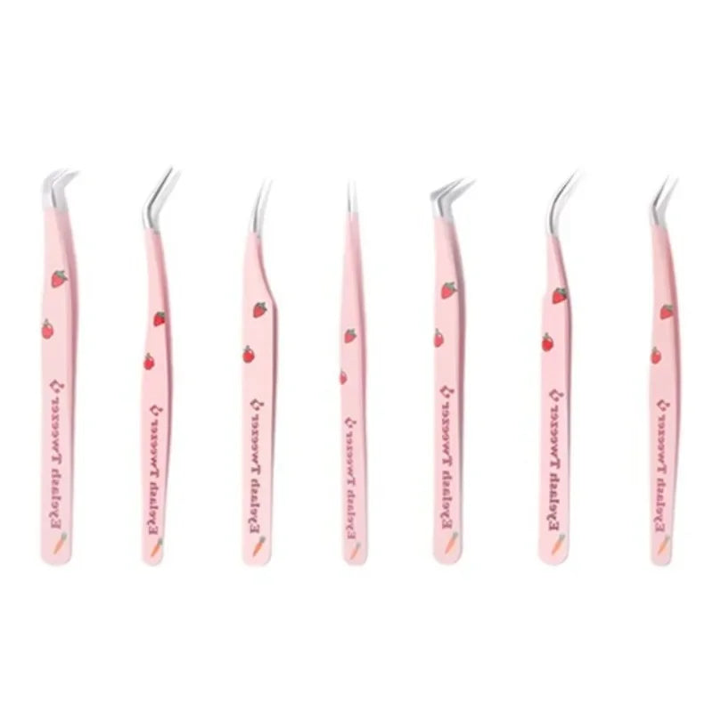 Stainless Steel Anti-Static Tweezer Superhard Tweezer Exquisite Eyelashes Tweezer Precision Makeup Tools for Eyelash Extension
