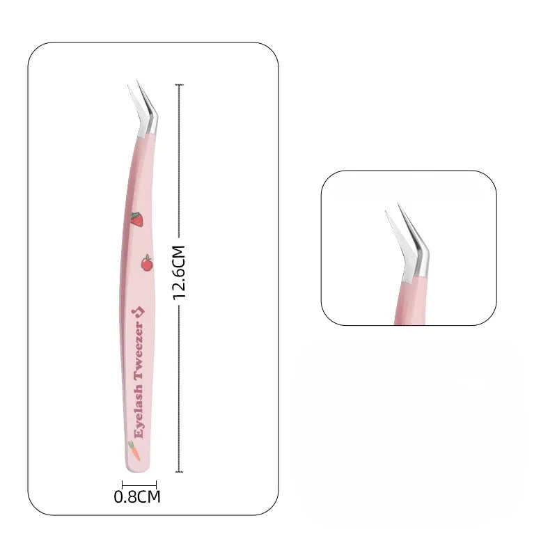 Stainless Steel Anti-Static Tweezer Superhard Tweezer Exquisite Eyelashes Tweezer Precision Makeup Tools for Eyelash Extension