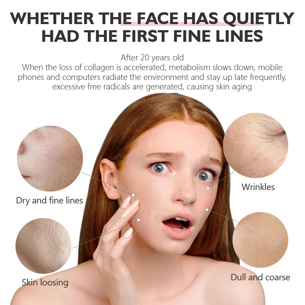 Crema Facial de Retinol + suero Facial + juego de suero para ojos eliminador de arrugas antienvejecimiento reafirmante hidratante blanqueamiento de la piel Kits de cuidado Facial