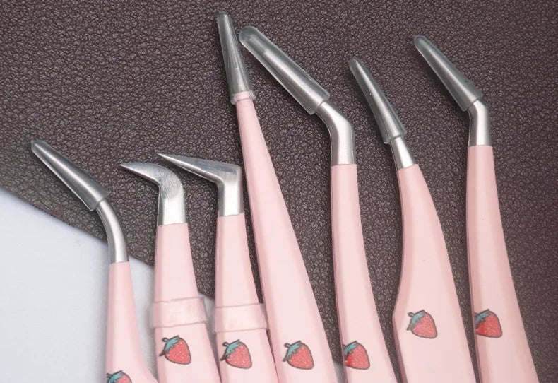 Stainless Steel Anti-Static Tweezer Superhard Tweezer Exquisite Eyelashes Tweezer Precision Makeup Tools for Eyelash Extension