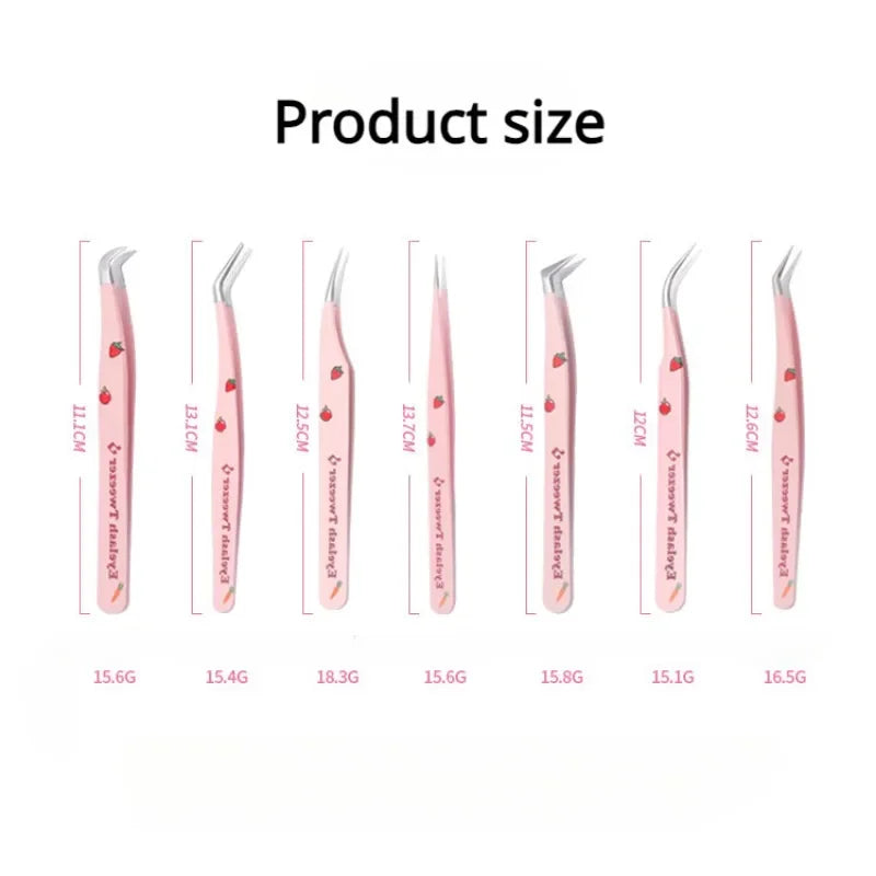 Stainless Steel Anti-Static Tweezer Superhard Tweezer Exquisite Eyelashes Tweezer Precision Makeup Tools for Eyelash Extension