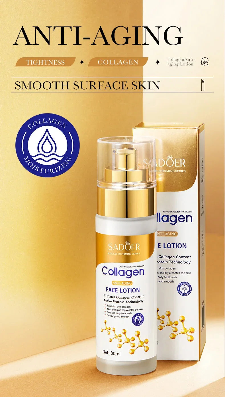 SADOER-suero Facial de colágeno, loción Facial, emulsión Facial hidratante, Control de aceite, reposición de agua, esencia Facial refrescante