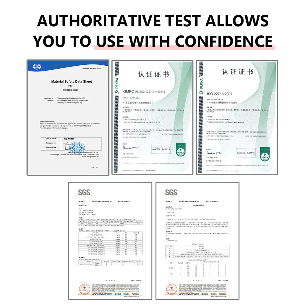 Crema Facial de Retinol + suero Facial + juego de suero para ojos eliminador de arrugas antienvejecimiento reafirmante hidratante blanqueamiento de la piel Kits de cuidado Facial