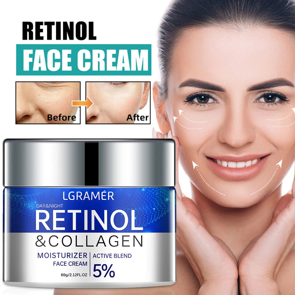 Retinol crema eliminadora de arrugas antienvejecimiento reafirmante Lifting decoloración líneas finas blanqueamiento hidratante brillo cuidado de la piel cosmético