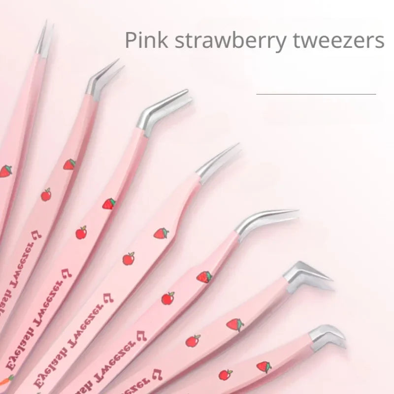 Stainless Steel Anti-Static Tweezer Superhard Tweezer Exquisite Eyelashes Tweezer Precision Makeup Tools for Eyelash Extension