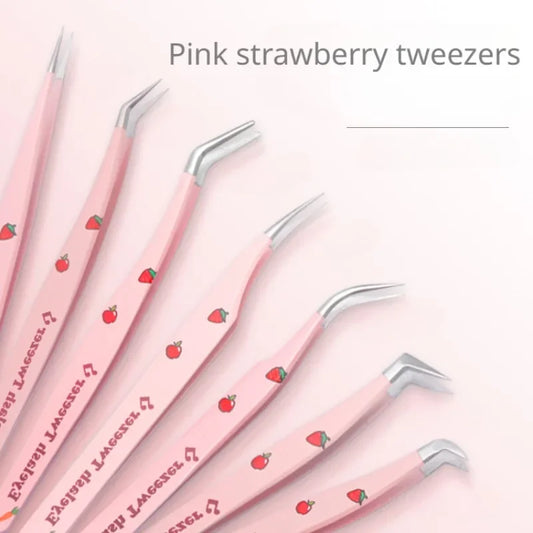 Stainless Steel Anti-Static Tweezer Superhard Tweezer Exquisite Eyelashes Tweezer Precision Makeup Tools for Eyelash Extension