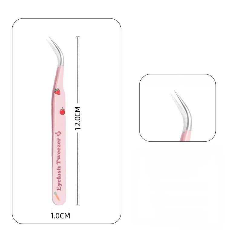 Stainless Steel Anti-Static Tweezer Superhard Tweezer Exquisite Eyelashes Tweezer Precision Makeup Tools for Eyelash Extension