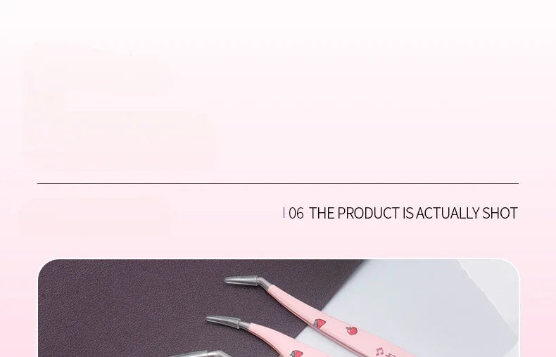 Stainless Steel Anti-Static Tweezer Superhard Tweezer Exquisite Eyelashes Tweezer Precision Makeup Tools for Eyelash Extension