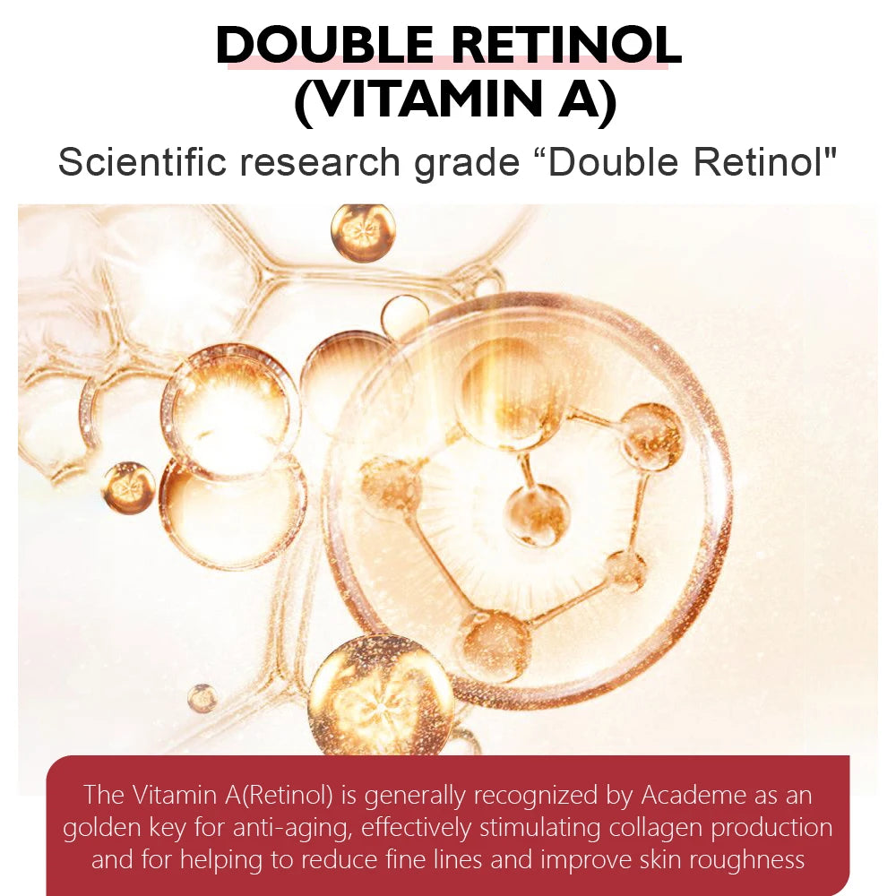 Crema Facial de Retinol + suero Facial + juego de suero para ojos eliminador de arrugas antienvejecimiento reafirmante hidratante blanqueamiento de la piel Kits de cuidado Facial