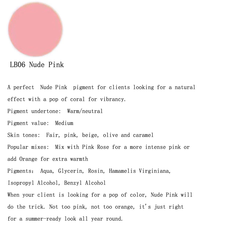 Pigmento permanente 10ml del maquillaje del tatuaje del rubor del labio de ECO PMU