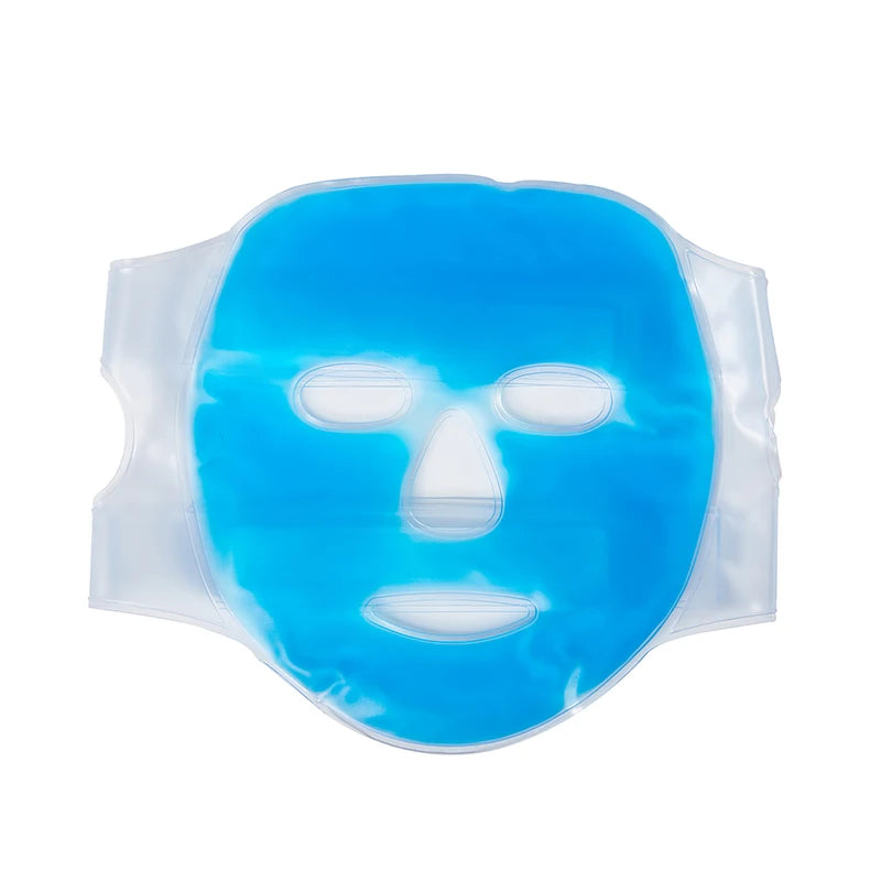 Mascarilla Facial de hielo de Gel de compresión caliente y fría, Reduce la hinchazón de los ojos, alivio de la fatiga, mascarilla de relajación para dormir, viaje terapéutico, 1 ud.