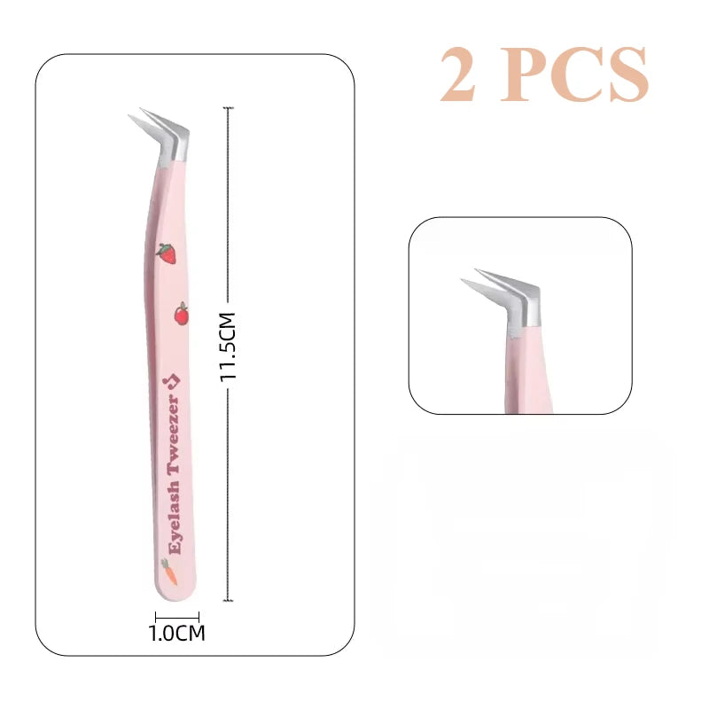Stainless Steel Anti-Static Tweezer Superhard Tweezer Exquisite Eyelashes Tweezer Precision Makeup Tools for Eyelash Extension