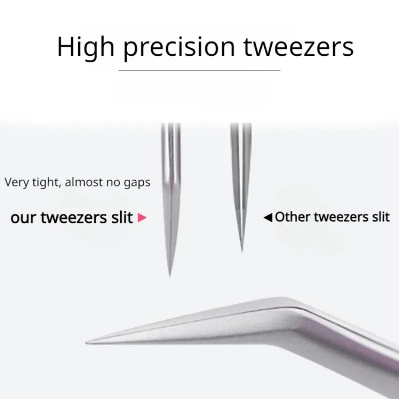 Stainless Steel Anti-Static Tweezer Superhard Tweezer Exquisite Eyelashes Tweezer Precision Makeup Tools for Eyelash Extension
