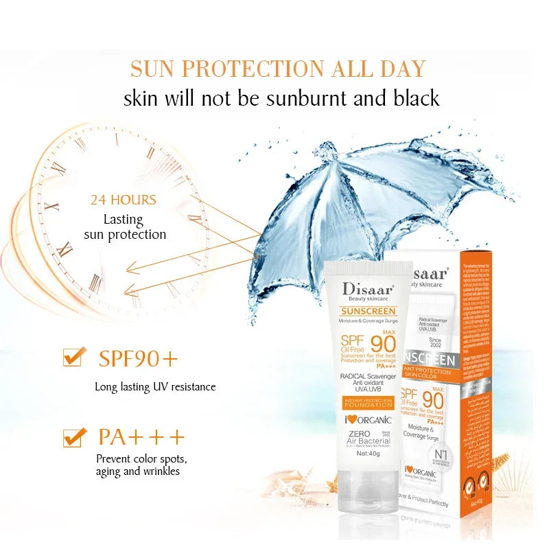 Protector Solar para el cuerpo y la cara, crema Solar, bloqueador Solar, Control de aceite, Protector corporal, loción protectora antisolar, cuidado de la piel, SPF90