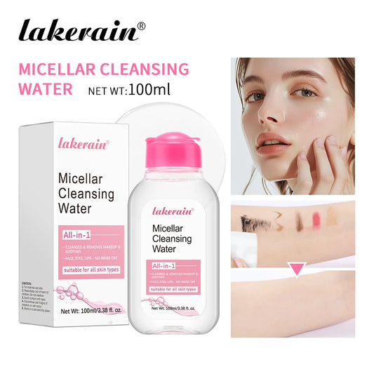 Limpiador micelar suave, removedor de maquillaje suave con agua, limpiador todo en 1, frotamiento, no estimulante, Cosméticos Coreanos